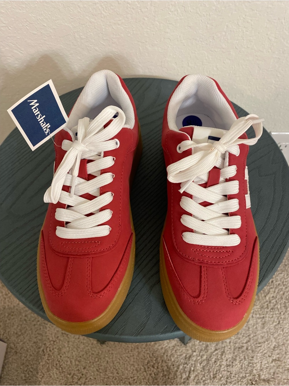 Tommy Hilfiger Red Low-Top Sneakers with White Laces